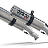 Escape compatível com Aprilia Shiver 900 2017-2020, M3 Inox , Par de silenciosos de escape homologadas, com db killer removível e tubos de ligação específicos 