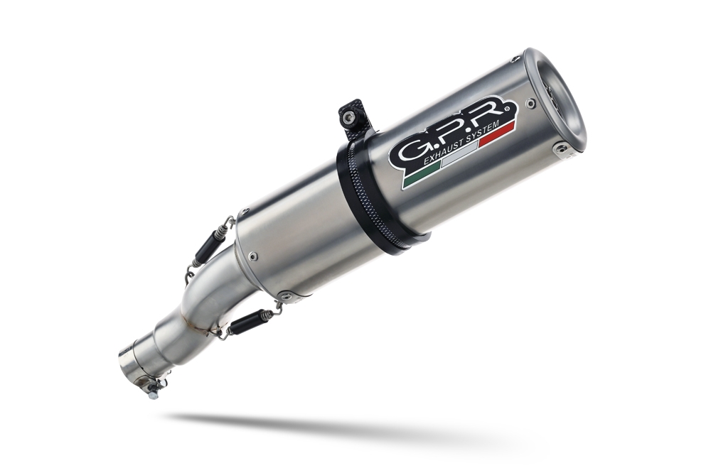 Escape compatível com Moto Guzzi V85 TT 2021-2024, M3 Inox , Sistema racing Silencioso com tubo de ligação 