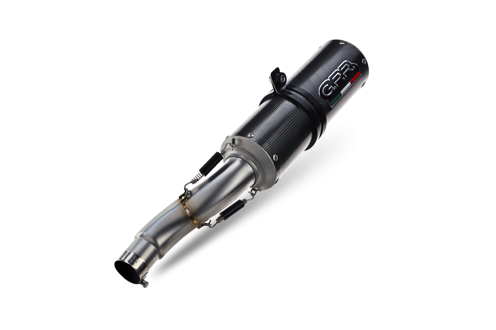 Escape compatível com Yamaha Fz6 600-Fazer S1-S2 2004-2013, M3 Poppy , Par de silenciosos de escape homologadas, com db killer removível e tubos de ligação específicos 