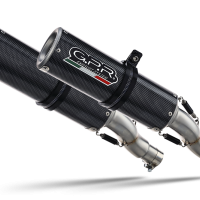 Escape compatível com Yamaha Fz6 600-Fazer S1-S2 2004-2013, M3 Poppy , Par de silenciosos de escape homologadas, com db killer removível e tubos de ligação específicos 