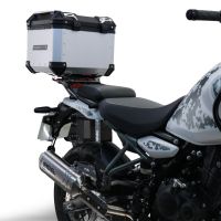 Top case maletas GPR TECH compatível com Royal Enfield Himalayan 450 2024/2025 e5 Plus Top Case Alpi-Tech em alumínio, cor preta com placa específica incluída Capacidade Litros 35