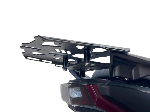 Top case maletas GPR TECH compatível com Sym ADX 300 2024/2026 e5 Plus Top Case Alpi-Tech em alumínio, cor prata com placa específica incluída Capacidade Litros 26