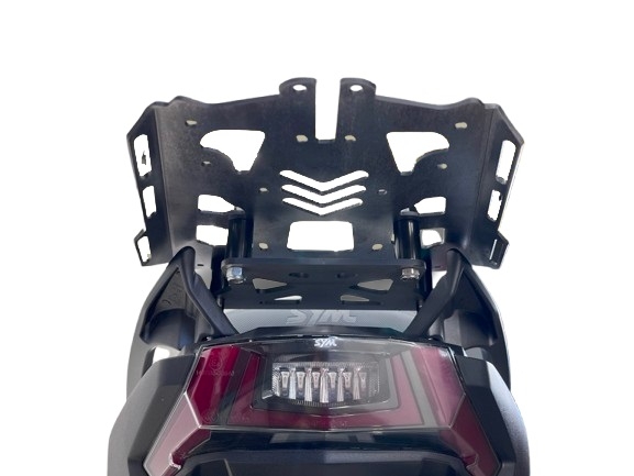 Top case maletas GPR TECH compatível com Sym ADX 300 2024/2026 e5 Plus Top Case Alpi-Tech em alumínio, cor prata com placa específica incluída Capacidade Litros 26