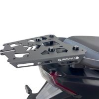 Top case maletas GPR TECH compatível com Sym ADX 300 2024/2026 e5 Plus Top Case Alpi-Tech em alumínio, cor prata com placa específica incluída Capacidade Litros 26