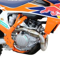 GPR escape compatível com  Ktm SX-F Factory Edition 450 2018-2021, Pentacross Inox, Escape racing linha completa, silencioso mais coletor com dbkiller, não homologado  