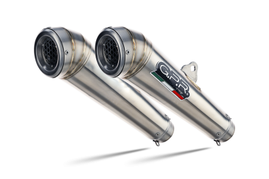 Escape compatível com Kawasaki Zzr 1400 2012-2016, Powercone Evo, Par de silenciosos de escape homologadas, com db killer removível e tubos de ligação específicos 