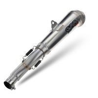 Escape compatível com Moto Guzzi V85 TT 2021-2024, Powercone Evo, Escape legal, homologado, silenciador com db killer removível e tubo de ligação específico 