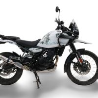 Escape compatível com Royal Enfield Himalayan 450 2024-2025, Deeptone Inox, Escape legal, homologado, silenciador com db killer removível e tubo de ligação específico 