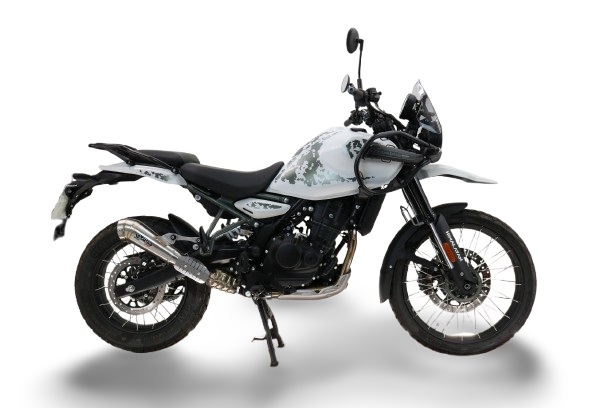 Escape compatível com Royal Enfield Guerrilla 450 2024-2025, Powercone Evo, Escape legal, homologado, silenciador com db killer removível e tubo de ligação específico 