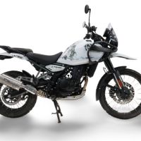 Escape compatível com Royal Enfield Guerrilla 450 2024-2025,Dune Triovale Titanio,Escape legal, homologado, silenciador com db killer removível e tubo de ligação específico 