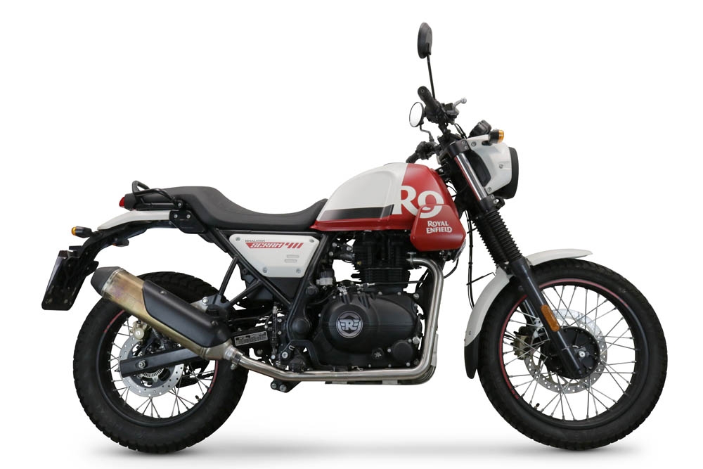 Escape compatível com Royal Enfield Himalayan 410 2021-2024, Decatalizzatore, Sistema racing Sistema de tubo para eliminar o catalisador 