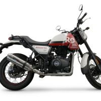 GPR escape compatível com  Royal Enfield Scram 411 2022-2024, Satinox , Escape legal, homologado, silenciador com catalisador, db killer removível e tubo de ligação específico 