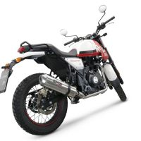 GPR escape compatível com  Royal Enfield Scram 411 2022-2024, Satinox , Escape legal, homologado, silenciador com catalisador, db killer removível e tubo de ligação específico 