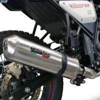 GPR escape compatível com  Royal Enfield Scram 411 2022-2024, Satinox , Escape legal, homologado, silenciador com catalisador, db killer removível e tubo de ligação específico 