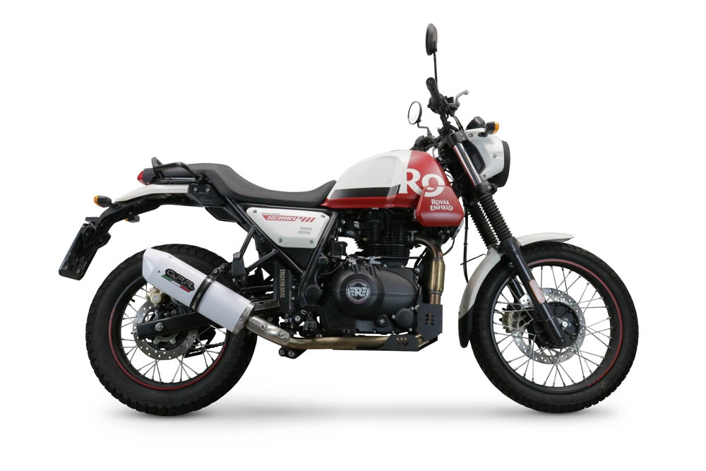 Escape compatível com Royal Enfield Scram 411 2022-2024, Albus Evo4, Escape legal, aprovado, com db killer removível, tubo de conexão e conversor catalítico 