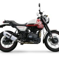 Escape compatível com Royal Enfield Scram 411 2022-2024, Albus Evo4, Escape legal, aprovado, com db killer removível, tubo de conexão e conversor catalítico 