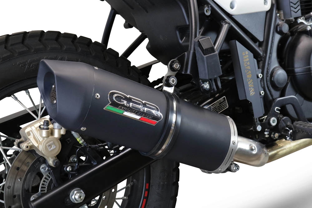 Escape compatível com Royal Enfield Scram 411 2022-2024, Furore Evo4 Nero, Escape legal, homologado, silenciador com catalisador, db killer removível e tubo de ligação específico 