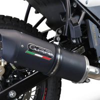 Escape compatível com Royal Enfield Scram 411 2022-2024, Furore Evo4 Nero, Escape legal, homologado, silenciador com catalisador, db killer removível e tubo de ligação específico 