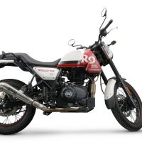 Escape compatível com Royal Enfield Scram 411 2022-2024, Powercone Evo, Escape legal, homologado, silenciador com catalisador, db killer removível e tubo de ligação específico 