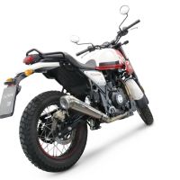 Escape compatível com Royal Enfield Scram 411 2022-2024, Powercone Evo, Escape legal, homologado, silenciador com catalisador, db killer removível e tubo de ligação específico 
