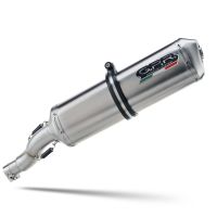 Escape compatível com Aprilia Mana 850 Gt 2007-2016, Satinox, Escape homologado semi-completo com db killer removível 