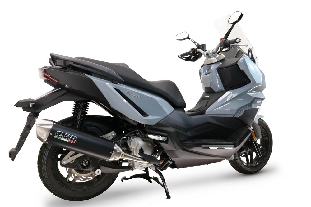 GPR escape compatível com  Sym ADX 300 2024-2026, Furore-X Scooter, Sistema de escapamento de corrida incluindo tubo de ligação específico com dbkiller 