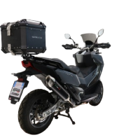 Top case maletas GPR TECH compatível com Sym ADX TG 400 2024/2026 e5 Plus Top Case Alpi-Tech em alumínio, cor preta com placa específica incluída Capacidade Litros 35