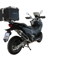 Top case maletas GPR TECH compatível com Sym ADX TG 400 2024/2026 e5 Plus Top Case Alpi-Tech em alumínio, cor preta com placa específica incluída Capacidade Litros 45