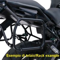GPR TECH compatível com  Bmw R 1300 GS 2023/2025 Rack específico para malas laterais 38 Lt + 38 Lt cor preto 