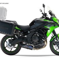 Par de malas laterais em alumínio cor preta com porta-bagagem específico GPR TECH compatível com  Kawasaki Versys 650 2015/2016 e3