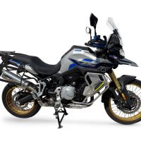 Par de malas laterais em alumínio  cor preta com o lado direito contornado,com porta-bagagem específico cor negro GPR TECH compatível com  Voge 900DSX 2024/2025 e5