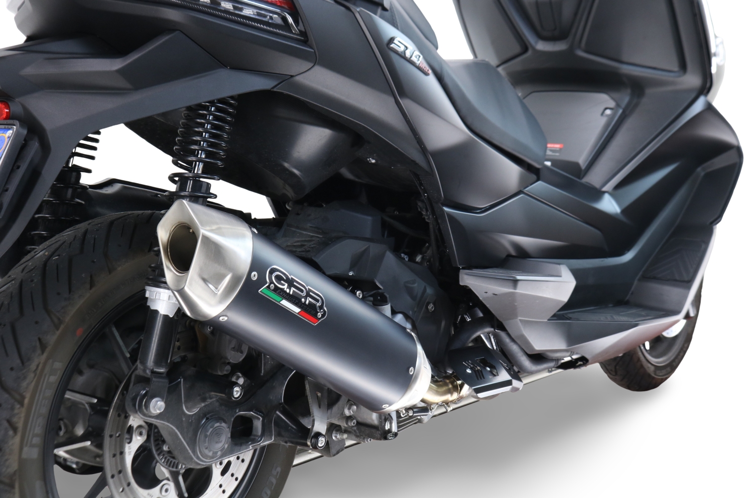 GPR escape compatível com  Bmw C 400 X -GT 2021-2024, Furore-X Scooter, Sistema de escapamento de corrida incluindo tubo de ligação específico com dbkiller 