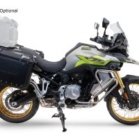 Par de malas laterais em alumínio  cor preta com o lado direito contornado,com porta-bagagem específico cor negro GPR TECH compatível com  Voge 900DSX 2024/2025 e5