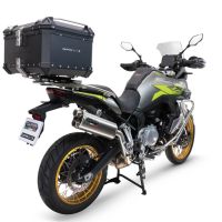 Top case em alumínio, cor preta com placa específica incluída GPR TECH compatível com Voge 900DSX 2024/2025 e5