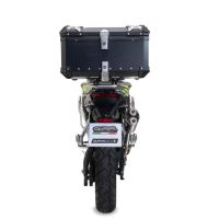 Top case em alumínio, cor preta com placa específica incluída GPR TECH compatível com Voge 900DSX 2024/2025 e5