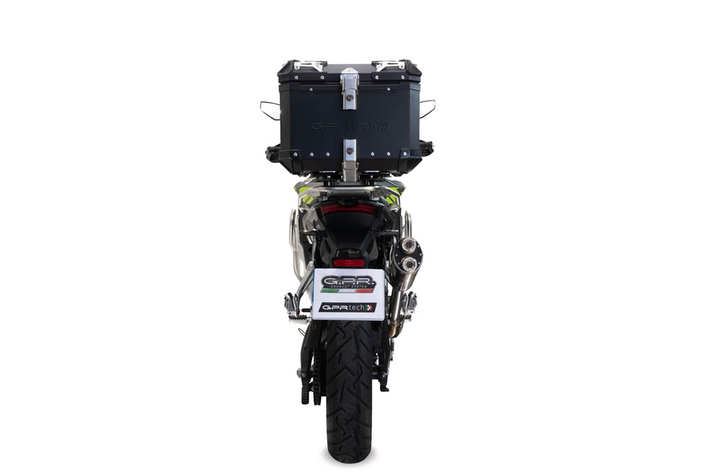 Top case em alumínio, cor preta com placa específica incluída GPR TECH compatível com Voge 900DSX 2024/2025 e5