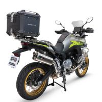 Top case em alumínio, cor preta com placa específica incluída GPR TECH compatível com Voge 900DSX 2024/2025 e5