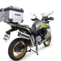 Top case em alumínio, cor prata com placa específica incluída GPR TECH compatível com Voge 900DSX 2024/2025 e5