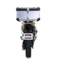 Top case em alumínio, cor prata com placa específica incluída GPR TECH compatível com Voge 900DSX 2024/2025 e5