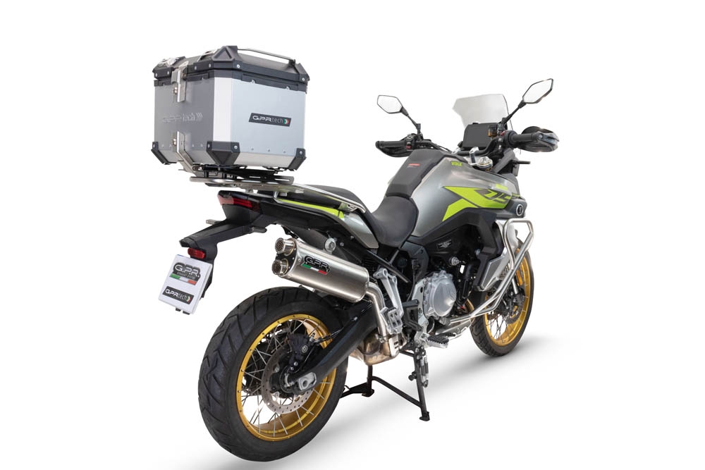 Top case em alumínio, cor prata com placa específica incluída GPR TECH compatível com Voge 900DSX 2024/2025 e5