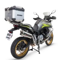 Top case em alumínio, cor prata com placa específica incluída GPR TECH compatível com Voge 900DSX 2024/2025 e5