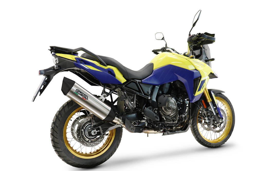 Escape compatível com Suzuki V-STROM DL 800 DE - SE 2023-2025, Furore-X Titanio, Escape legal, homologado, silenciador com db killer removível e tubo de ligação específico 