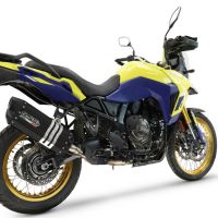 GPR escape compatível com  Suzuki V-STROM DL 800 DE - SE 2023-2025, Hyper Sonic Black Titanium, Escape legal, homologado, silenciador com db killer removível e tubo de ligação específico 
