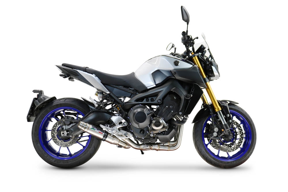 GPR escape compatível com  Yamaha Mt-09 2014-2020, Deeptone Inox, Escape racing linha completa, silencioso mais coletor com dbkiller, não homologado  