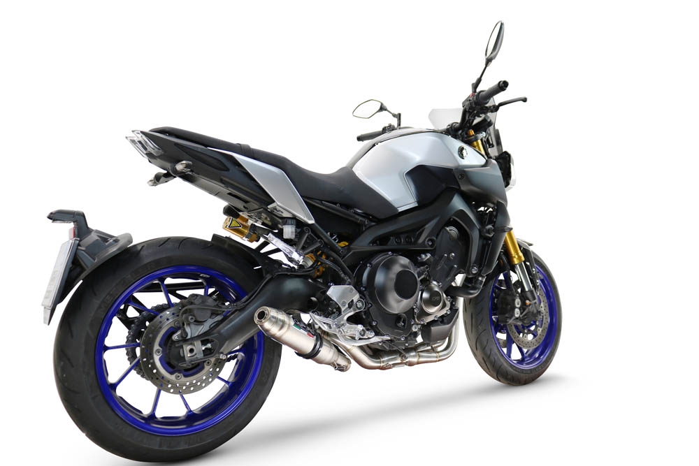 GPR escape compatível com  Yamaha Mt-09 2014-2020, Deeptone Inox, Escape racing linha completa, silencioso mais coletor com dbkiller, não homologado  