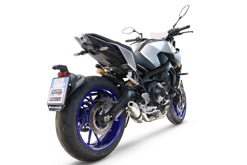 GPR escape compatível com  Yamaha Mt-09 2014-2020, Deeptone Inox, Escape racing linha completa, silencioso mais coletor com dbkiller, não homologado  