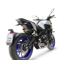 GPR escape compatível com  Yamaha Mt-09 2014-2016, GP-Revo Black Titanium, Sistema de escapamento de corrida incluindo tubo de ligação específico com dbkiller 