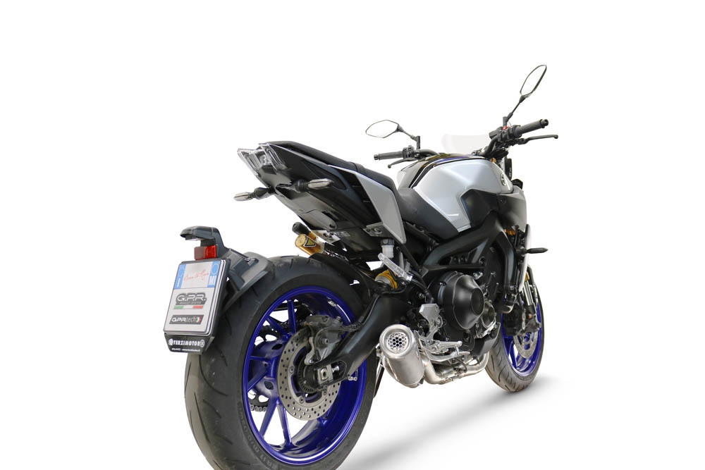 GPR escape compatível com  Yamaha Mt-09 2014-2016, M3 Inox , Escape racing linha completa, silencioso mais coletor com dbkiller, não homologado  