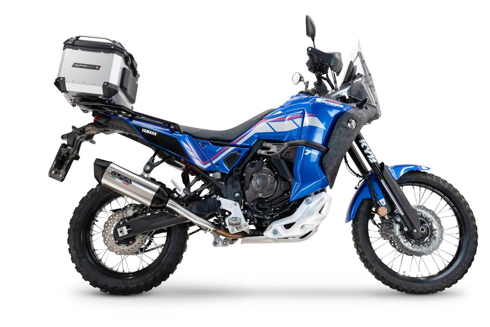 Escape compatível com Yamaha Tenere 700 2024-2025, Furore-X Titanio, Escape legal, homologado, silenciador com db killer removível e tubo de ligação específico 