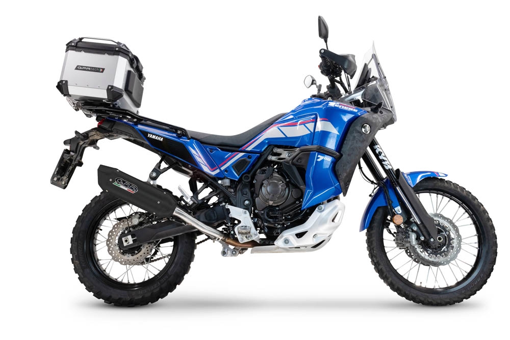 Escape compatível com Yamaha Tenere 700 2024-2025, Furore-X Titanio Nero, Escape legal, homologado, silenciador com db killer removível e tubo de ligação específico 